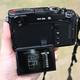 The “hidden” display can be flipped down 180 degrees. And if you need a refresher on camera’s controls or want to customize a button or dial, you can simply hold the DISP BACK button down for a few seconds.